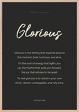 Glorious Word of Intention Framed print 70x100 cm / 28x40″ Wood frame Carbon paper