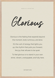 Glorious Word of Intention Framed print 70x100 cm / 28x40″ Wood frame Linen paper