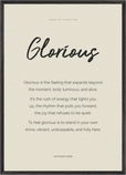 Glorious Word of Intention Framed print A1 (59.4 x 84.1  cm) Black frame Linen paper