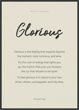 Glorious Word of Intention Framed print A1 (59.4 x 84.1  cm) Black frame Linen paper