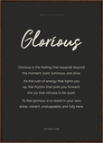 Glorious Word of Intention Framed print A1 (59.4 x 84.1  cm) Dark wood frame Carbon paper