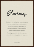 Glorious Word of Intention Framed print A1 (59.4 x 84.1  cm) Dark wood frame Linen paper
