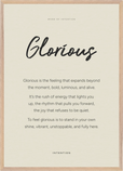 Glorious Word of Intention Framed print A1 (59.4 x 84.1  cm) Wood frame Linen paper