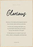 Glorious Word of Intention Framed print A1 (59.4 x 84.1  cm) Wood frame Linen paper