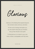 Glorious Word of Intention Framed print A2 (42 x 59.4  cm) Black frame Linen paper