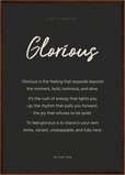 Glorious Word of Intention Framed print A2 (42 x 59.4  cm) Dark wood frame Carbon paper