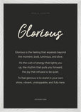 Glorious Word of Intention Framed print A2 (42 x 59.4  cm) White frame Carbon paper