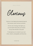 Glorious Word of Intention Framed print A2 (42 x 59.4  cm) Wood frame Linen paper