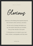 Glorious Word of Intention Framed print A3 (29.7 x 42  cm) Black frame Linen paper