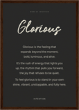 Glorious Word of Intention Framed print A3 (29.7 x 42  cm) Dark wood frame Carbon paper