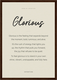 Glorious Word of Intention Framed print A3 (29.7 x 42  cm) Dark wood frame Linen paper
