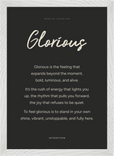 Glorious Word of Intention Framed print A3 (29.7 x 42  cm) White frame Carbon paper