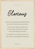 Glorious Word of Intention Framed print A3 (29.7 x 42  cm) Wood frame Linen paper