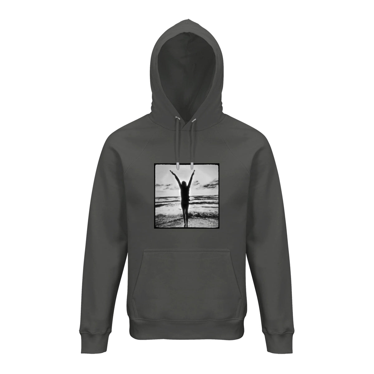 Grateful - "Circle of Life" Hoodie charcoal melange 1