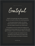 Grateful Word of Intention Framed print 13x18 cm / 5x7″ Black frame Carbon paper