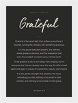 Grateful Word of Intention Framed print 13x18 cm / 5x7″ White frame Carbon paper