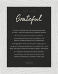 Grateful Word of Intention Framed print 13x18 cm / 5x7″ White frame Carbon paper