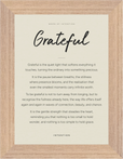 Grateful Word of Intention Framed print 13x18 cm / 5x7″ Wood frame Linen paper