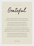 Grateful Word of Intention Framed print 21x29.7 cm / 8x12" White frame Linen paper