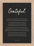 Grateful Word of Intention Framed print 21x29.7 cm / 8x12" Wood frame Carbon paper
