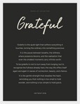 Grateful Word of Intention Framed print 30x40 cm / 12x16″ White frame Carbon paper