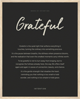 Grateful Word of Intention Framed print 40x50 cm / 16x20″ Wood frame Carbon paper