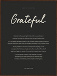 Grateful Word of Intention Framed print 60x80 cm / 24x32″ Dark wood frame Carbon paper