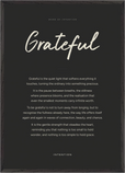Grateful Word of Intention Framed print A1 (59.4 x 84.1  cm) Black frame Carbon paper