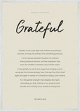 Grateful Word of Intention Framed print A1 (59.4 x 84.1  cm) White frame Linen paper