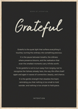 Grateful Word of Intention Framed print A1 (59.4 x 84.1  cm) Wood frame Carbon paper