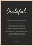 Grateful Word of Intention Framed print A2 (42 x 59.4  cm) Wood frame Carbon paper