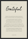 Grateful Word of Intention Framed print A3 (29.7 x 42  cm) Black frame Linen paper