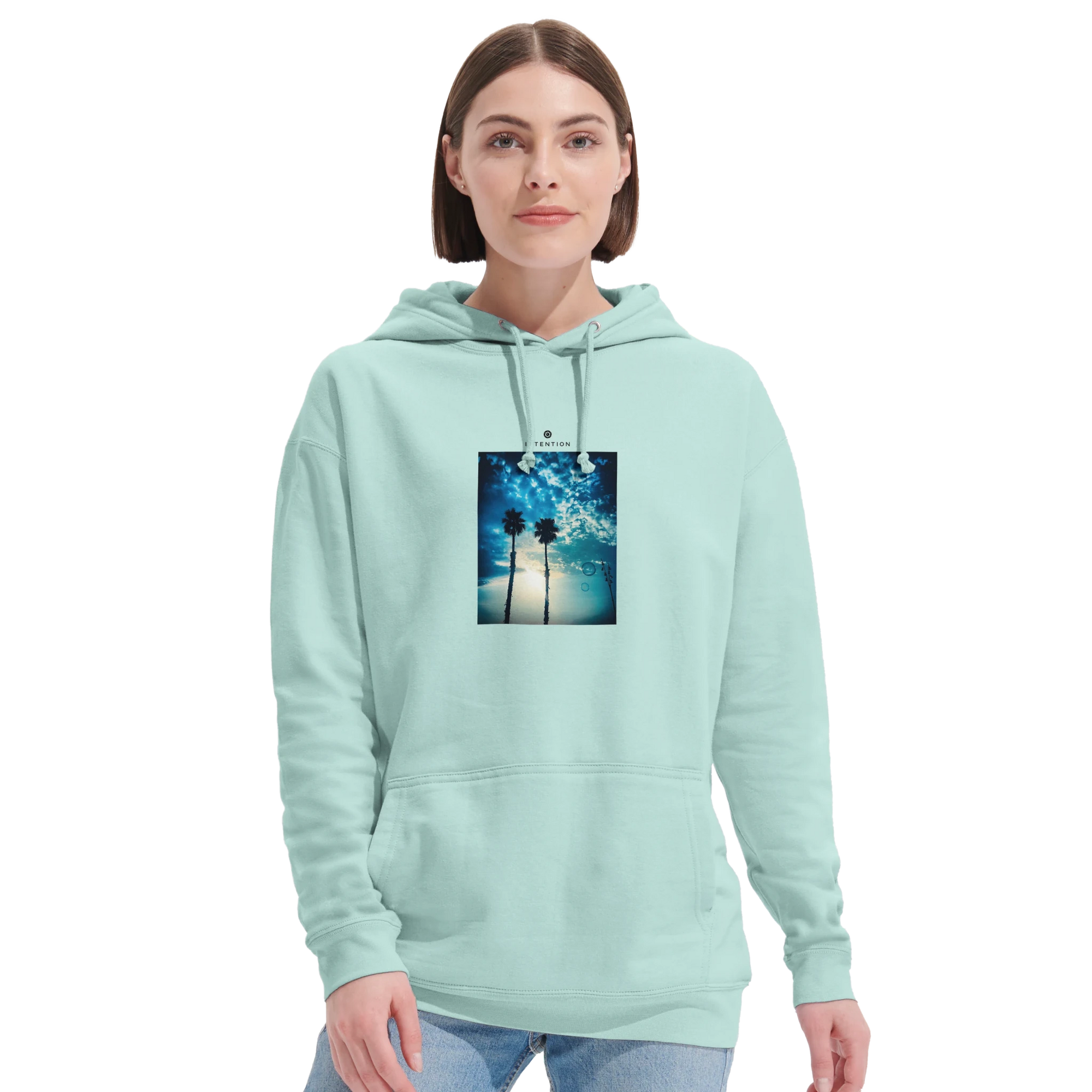 Gratitude - "Bubbles and Sky Sticks" Hoodie arctic blue XS 23