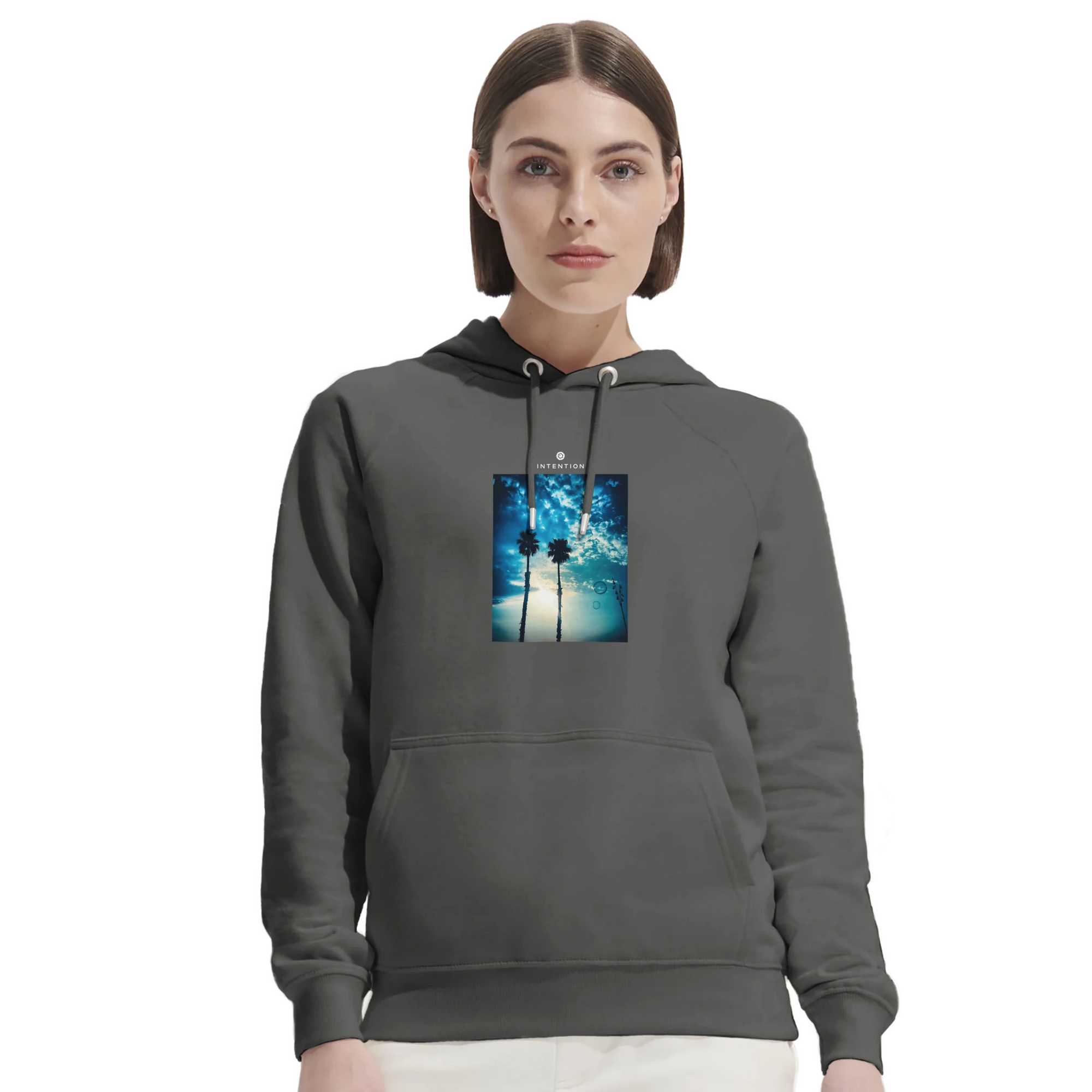 Gratitude - "Bubbles and Sky Sticks" Hoodie charcoal melange XS 28