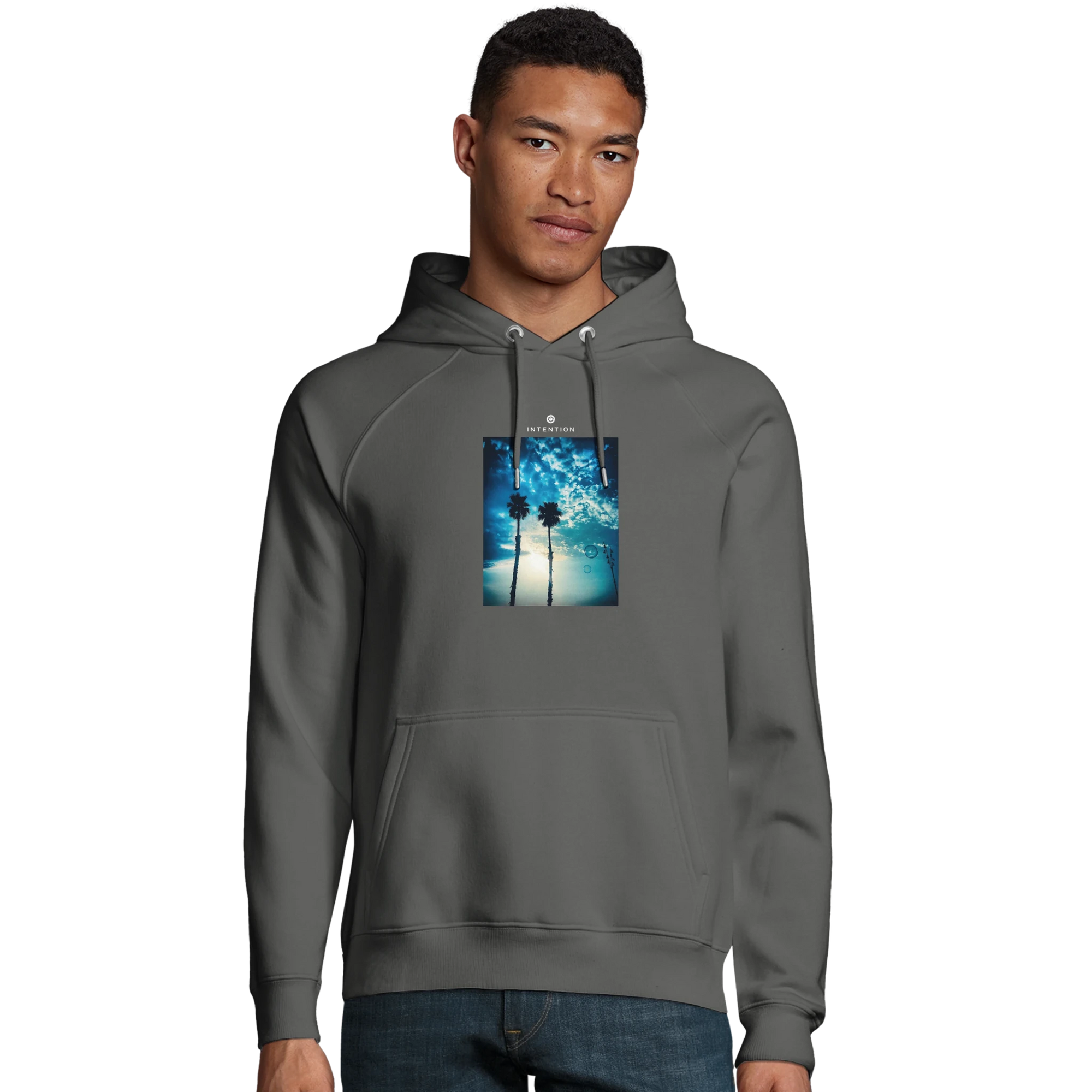 Gratitude - "Bubbles and Sky Sticks" Hoodie charcoal melange XS 26