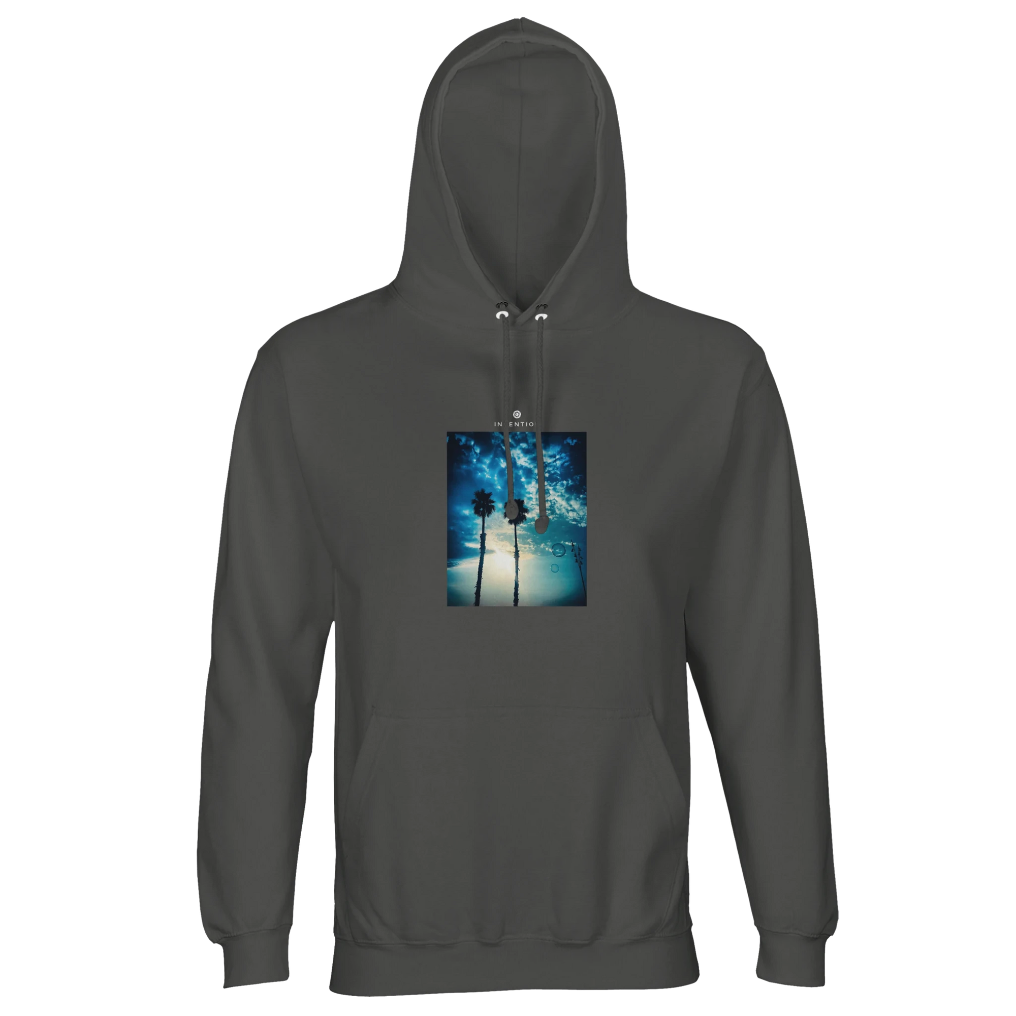 Gratitude - "Bubbles and Sky Sticks" Hoodie charcoal melange XS 34