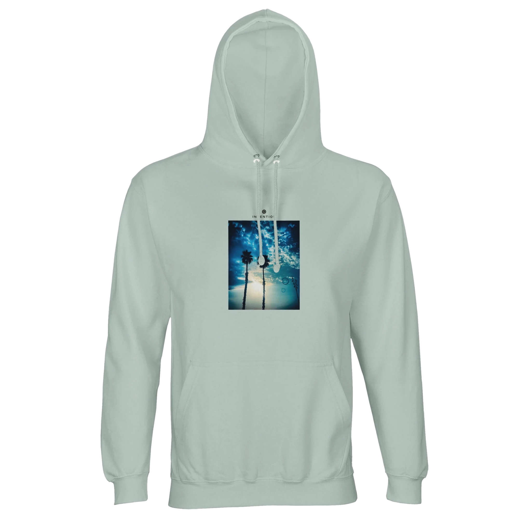 Gratitude - "Bubbles and Sky Sticks" Hoodie creamy green XS 24