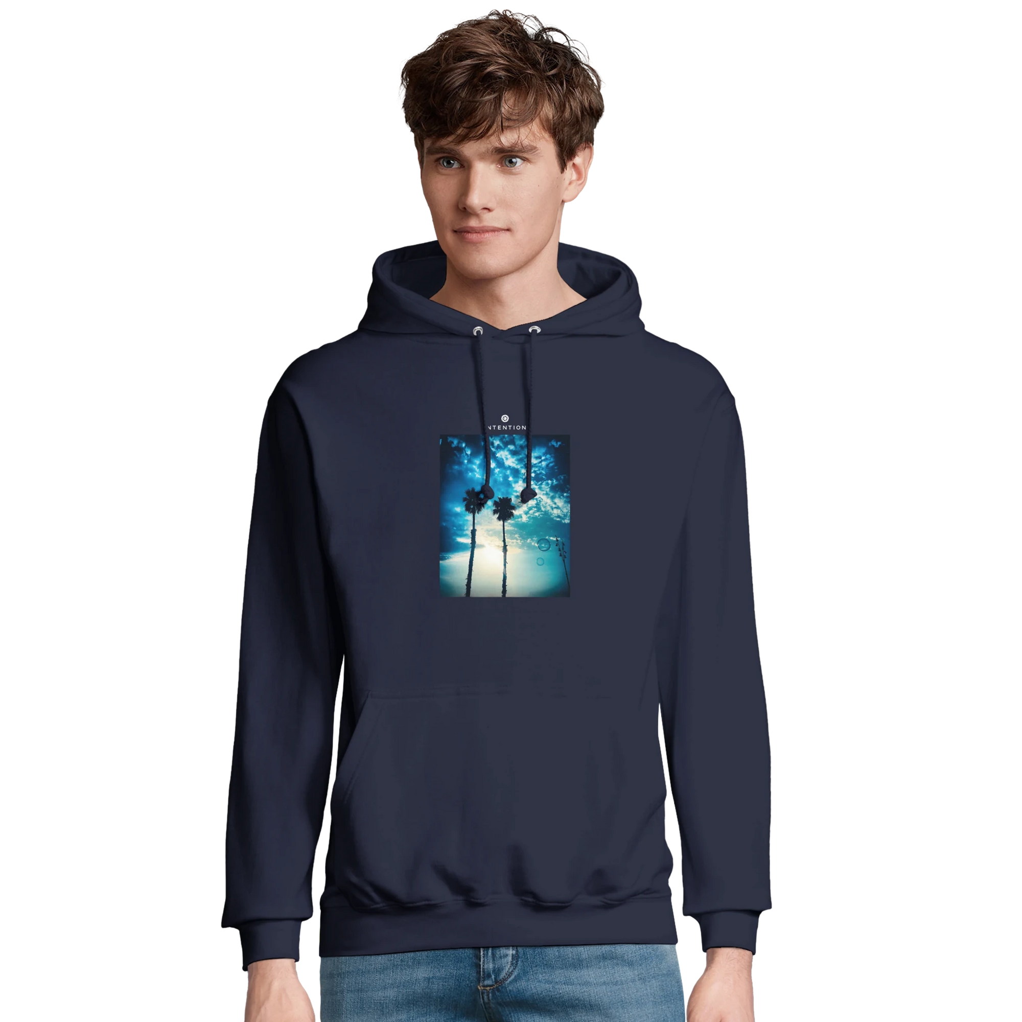 Gratitude - "Bubbles and Sky Sticks" Hoodie French Navy XS 46