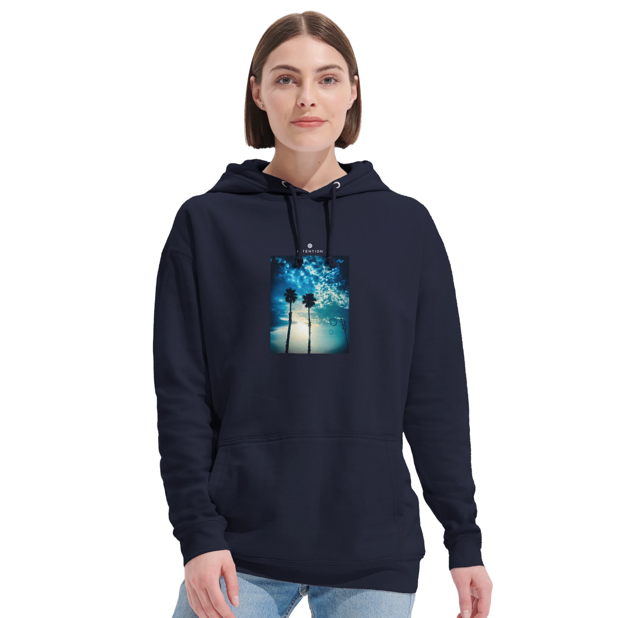 Gratitude - "Bubbles and Sky Sticks" Hoodie French Navy XS 48