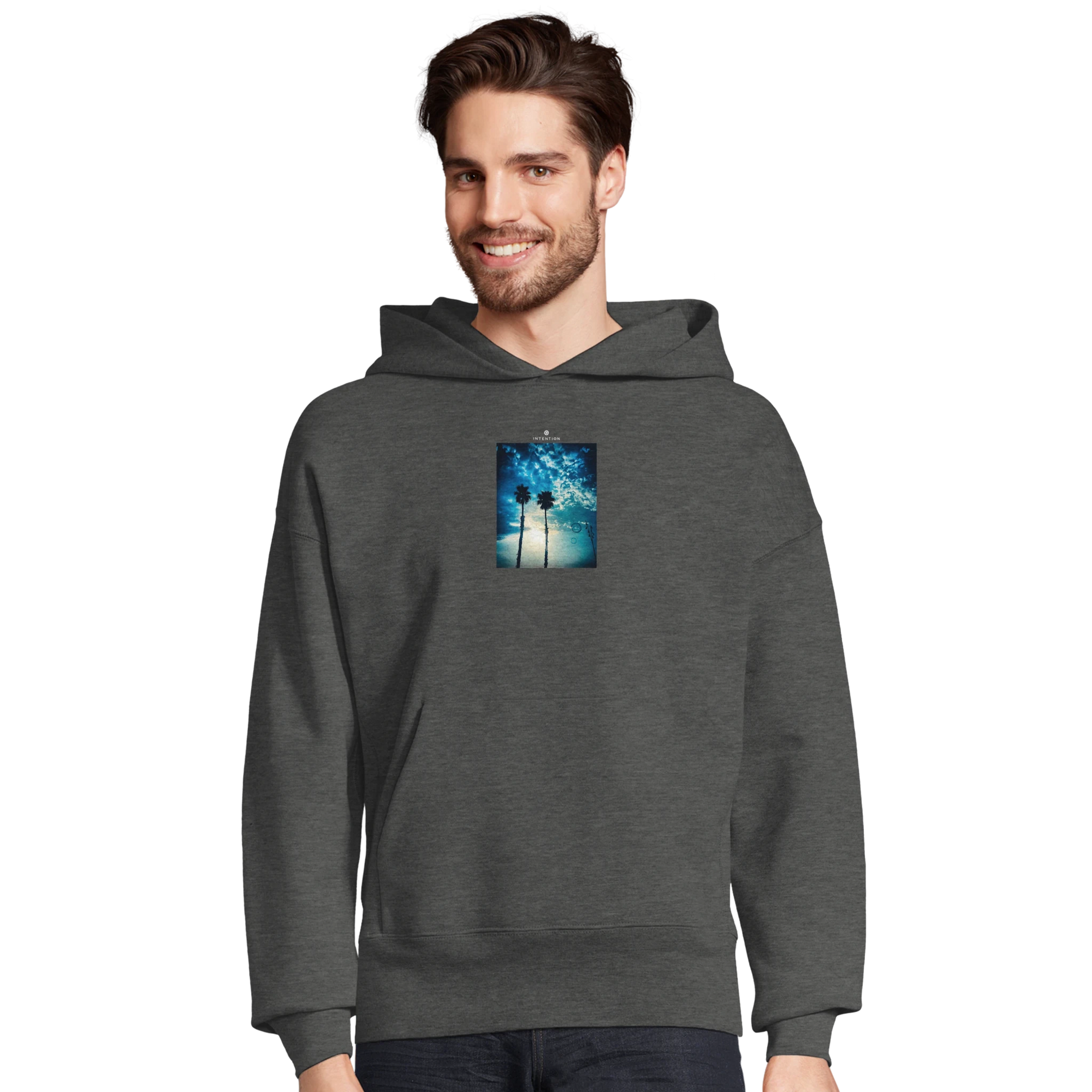 Gratitude  „Bubbles and Sky Sticks“ Hoodie Grey Melange 6