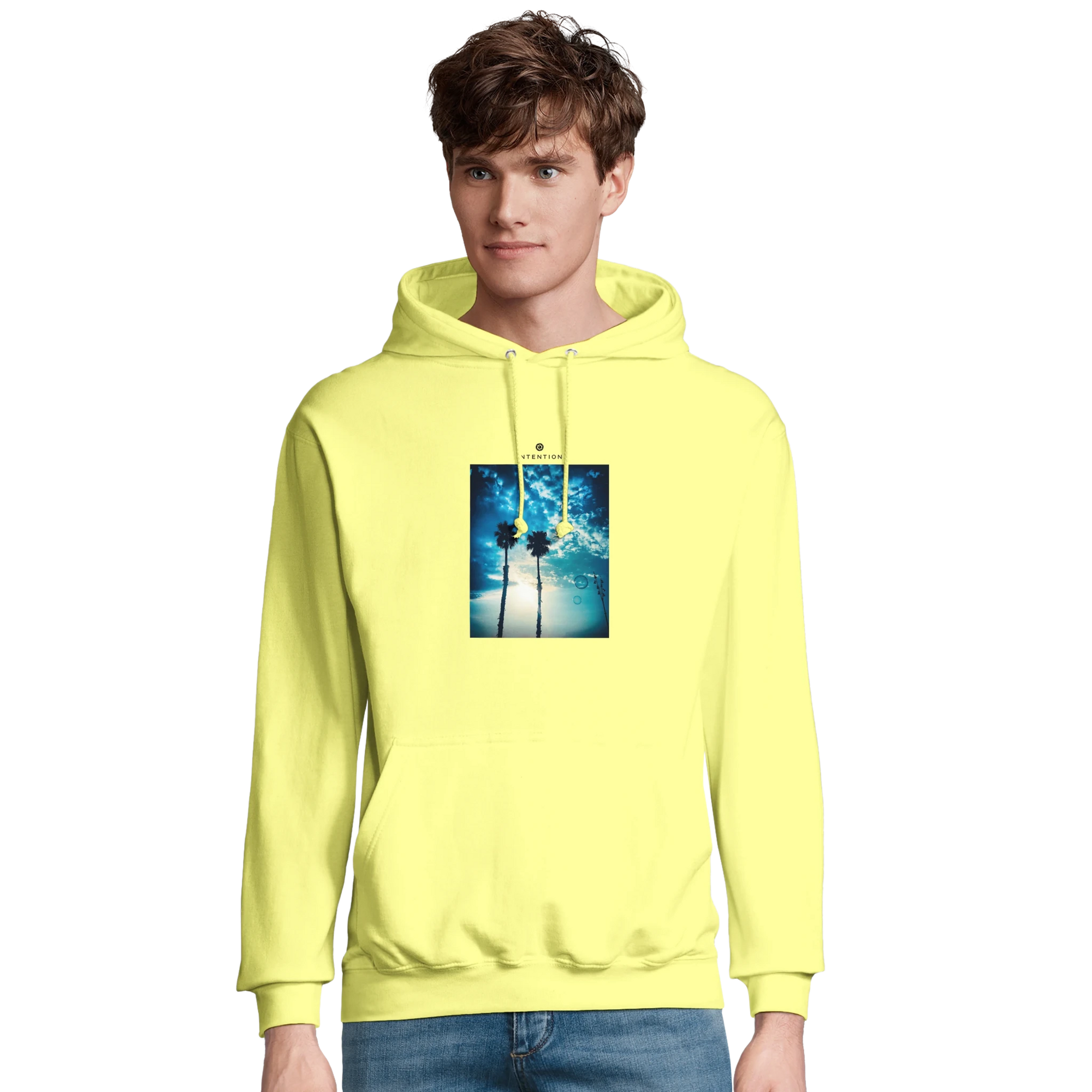Gratitude - "Bubbles and Sky Sticks" Hoodie Light Yellow XS 17