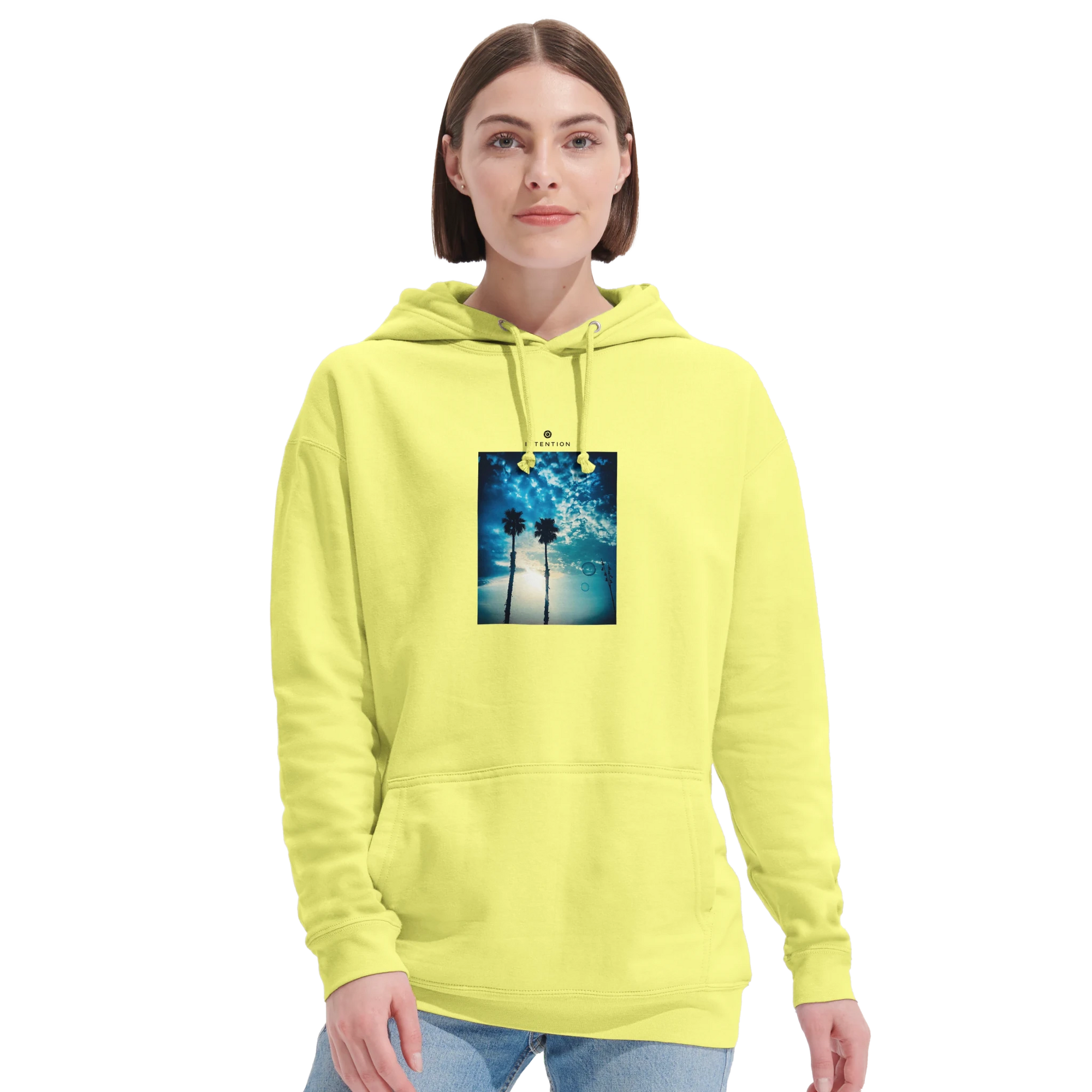 Gratitude - "Bubbles and Sky Sticks" Hoodie Light Yellow XS 18
