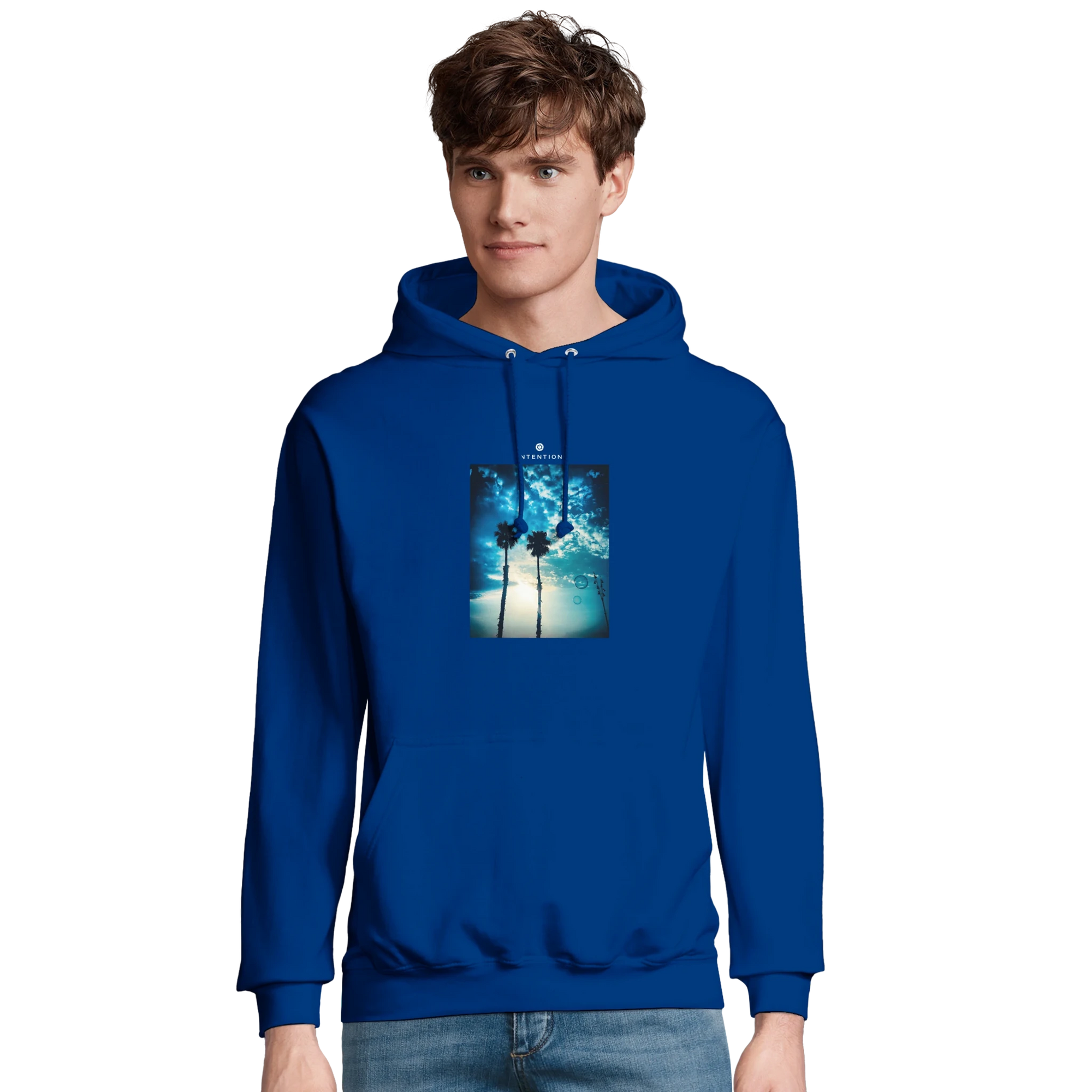 Gratitude - "Bubbles and Sky Sticks" Hoodie Royal Blue XS 6