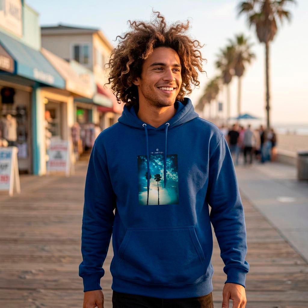 Gratitude  Hoodie  «Bubbles and Sky Sticks »Royal Blue 1