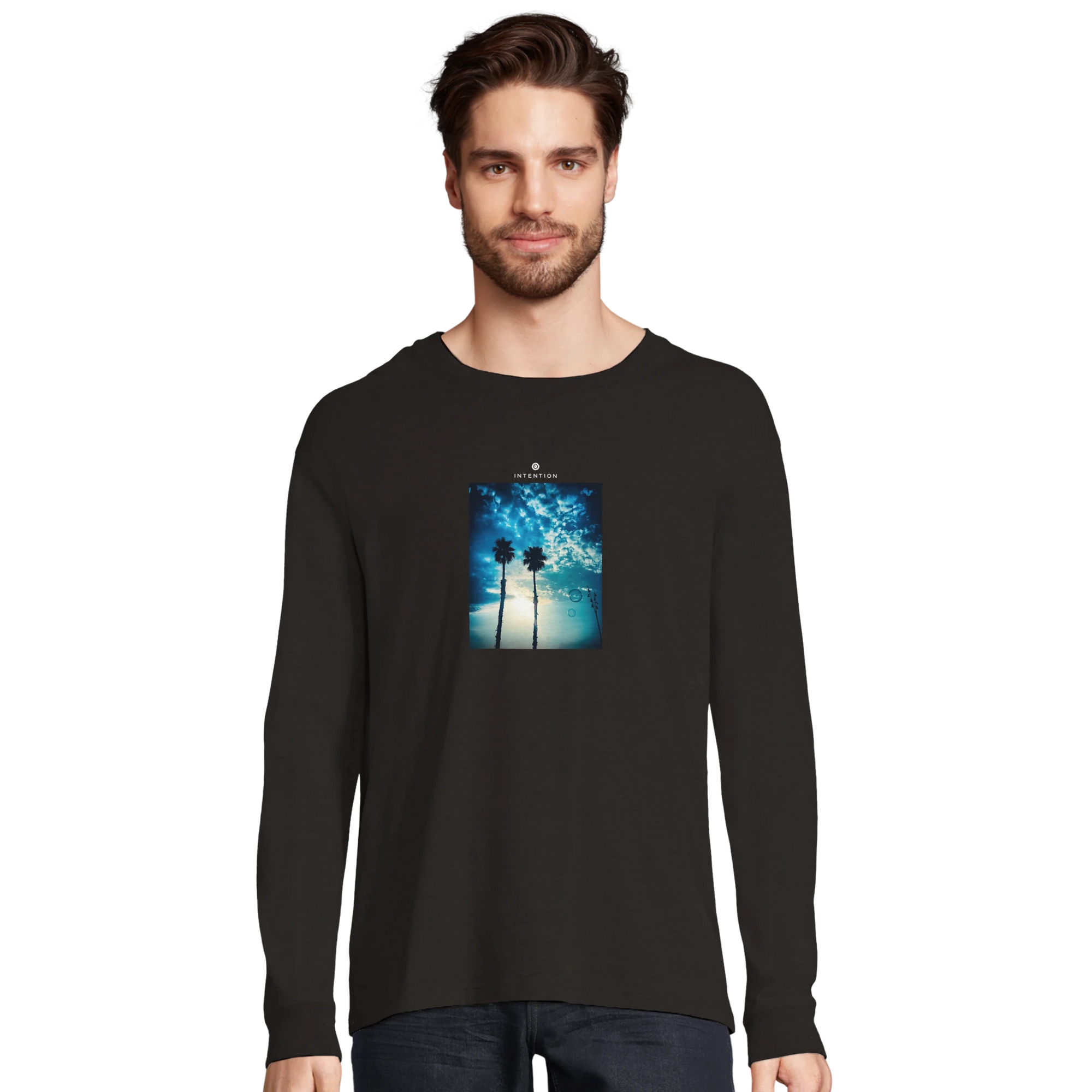 Gratitude - "Bubbles and Sky Sticks" Long sleeve Deep Black XS 18