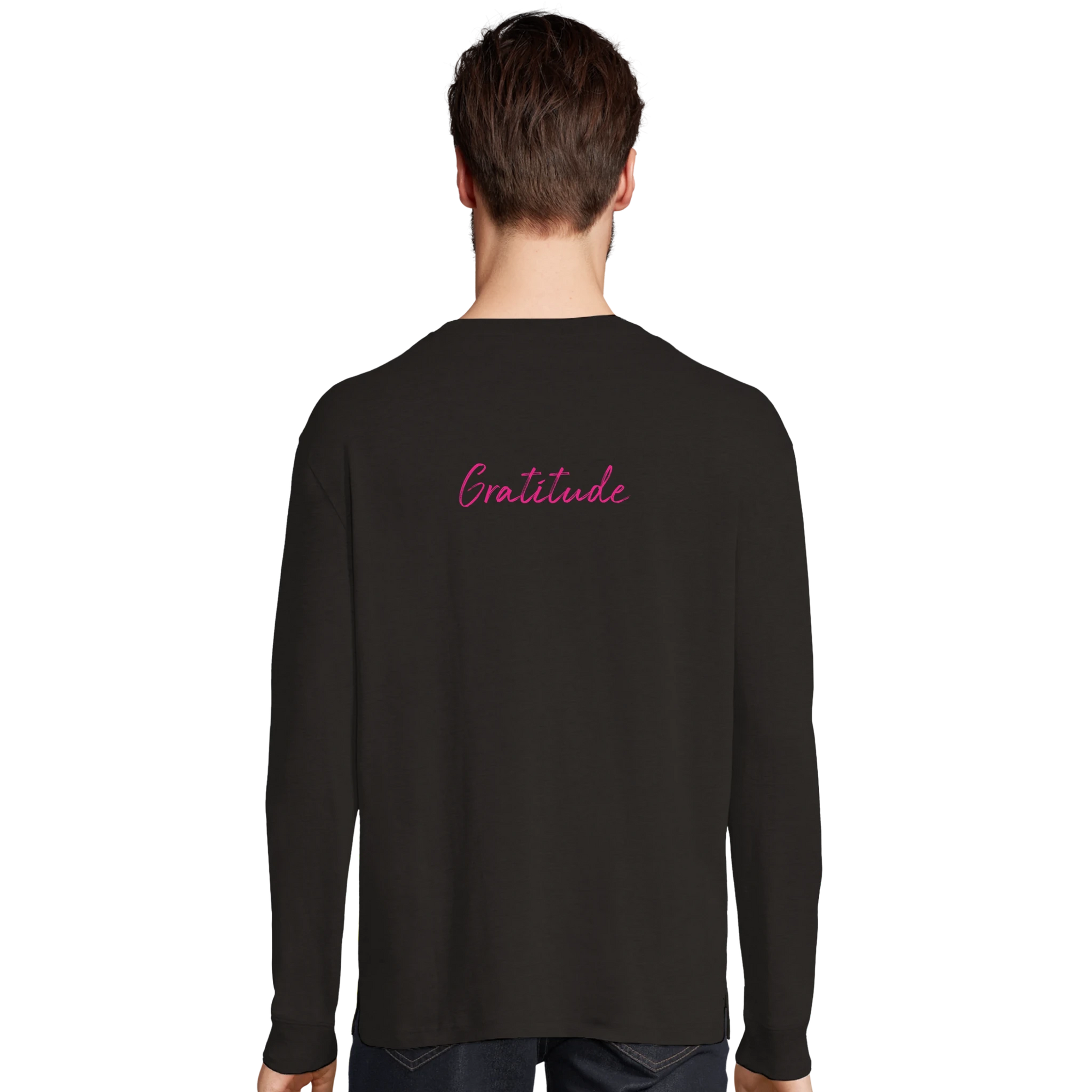 Gratitude - "Bubbles and Sky Sticks" Long sleeve Deep Black XS 19