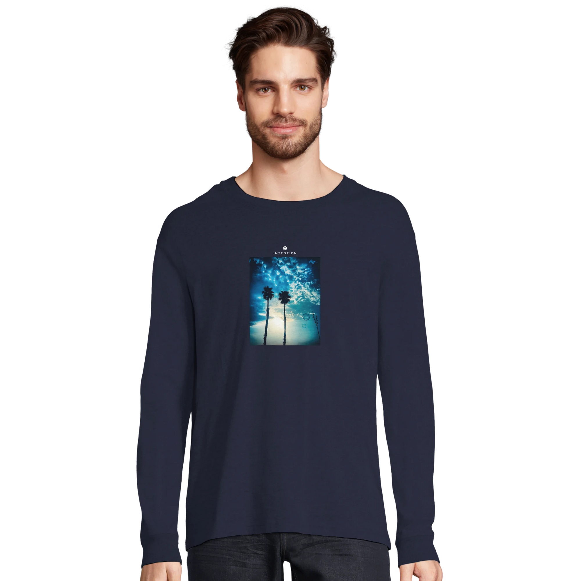 Gratitude - "Bubbles and Sky Sticks" Long sleeve French Navy XS 14