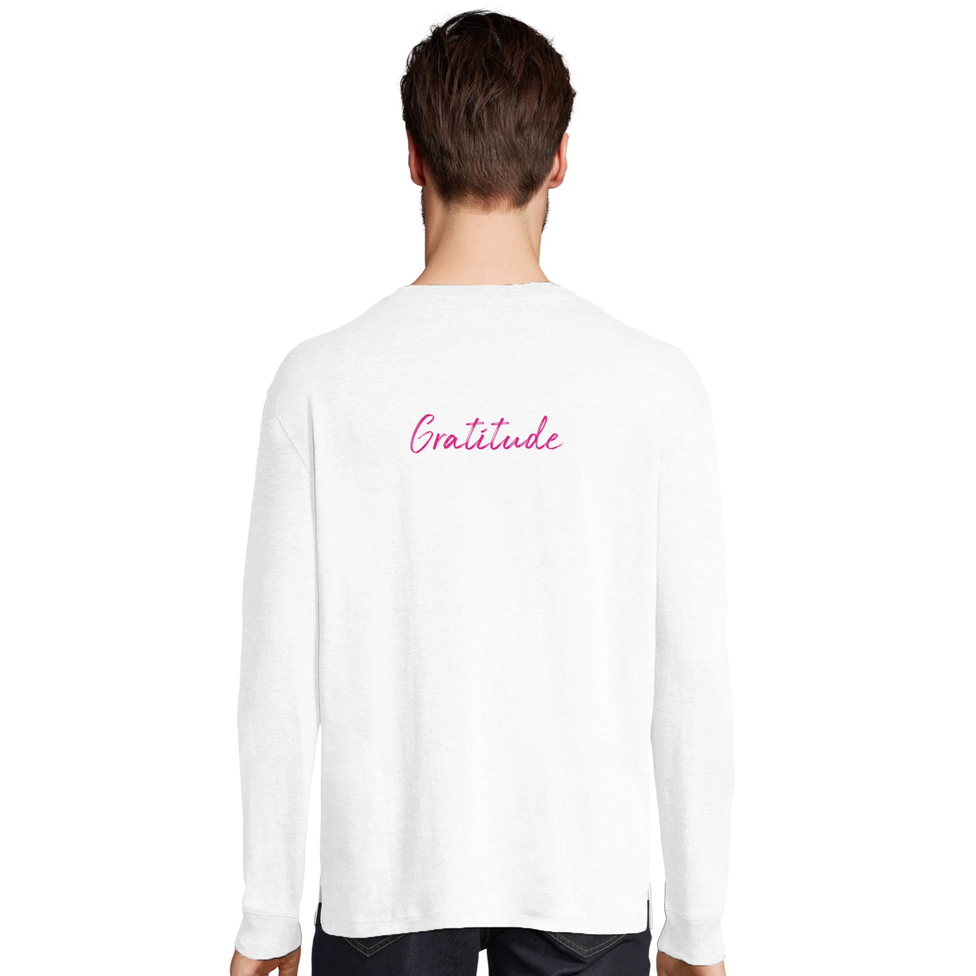 Gratitude - "Bubbles and Sky Sticks" Long sleeve White XS 7