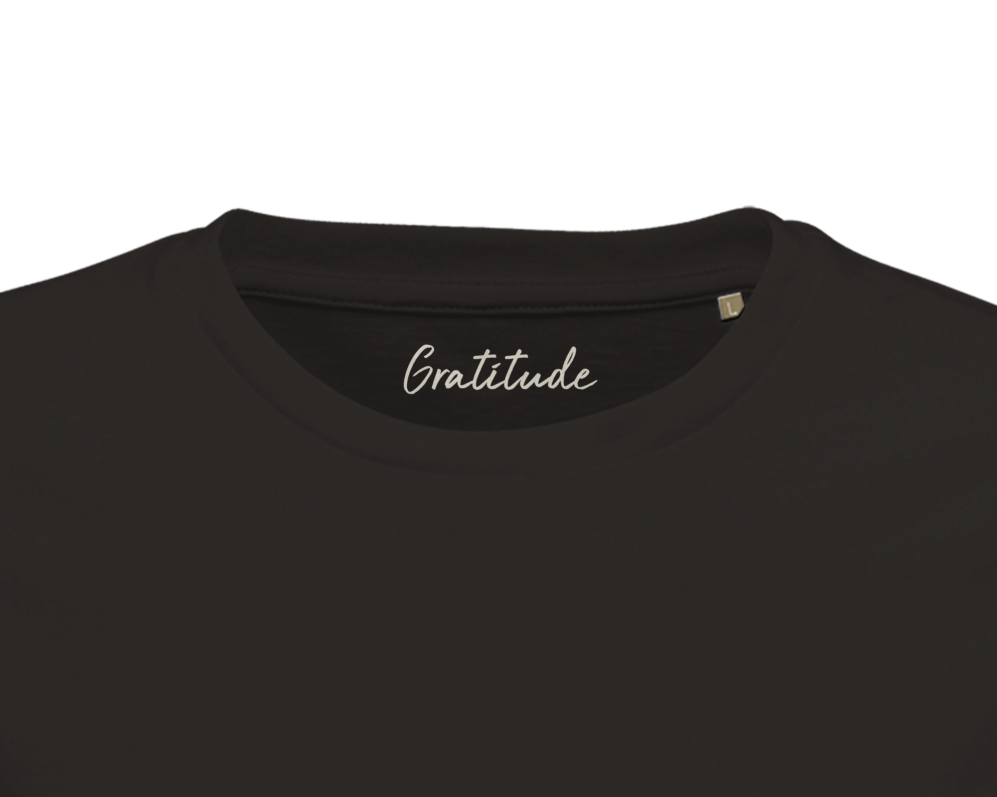 Gratitude - "Bubbles and Sky Sticks" T-shirt Deep Black 2