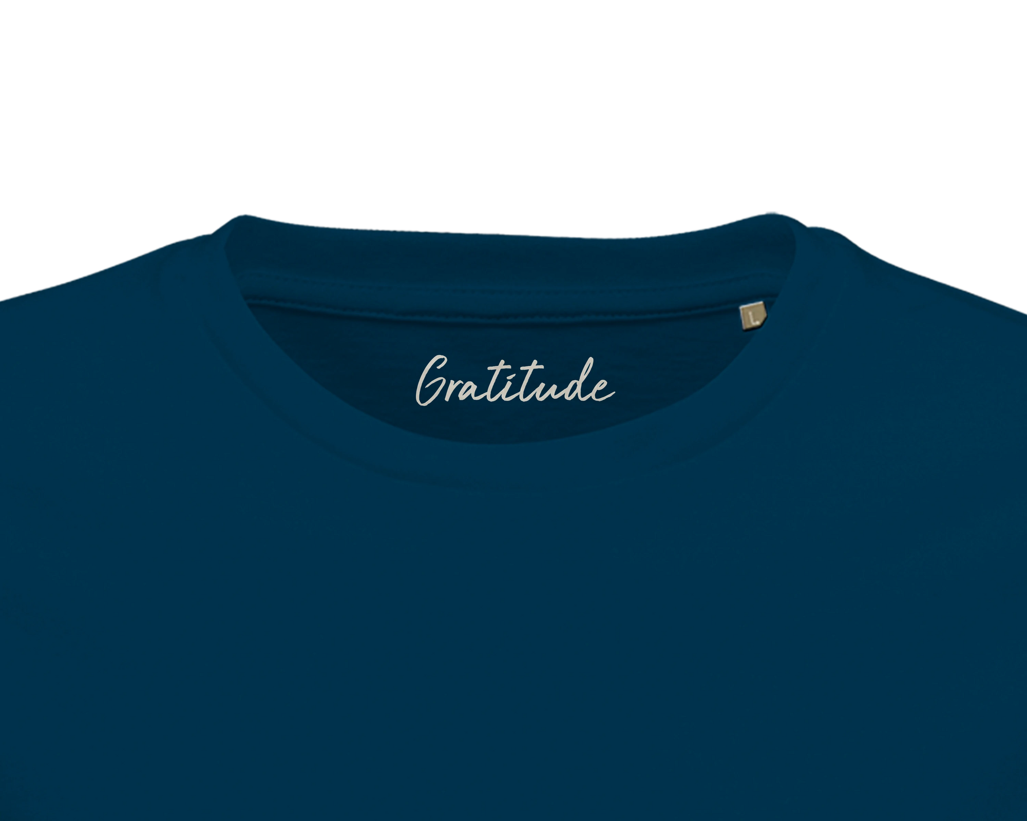 Gratitude - "Bubbles and Sky Sticks" T-shirt denim 2